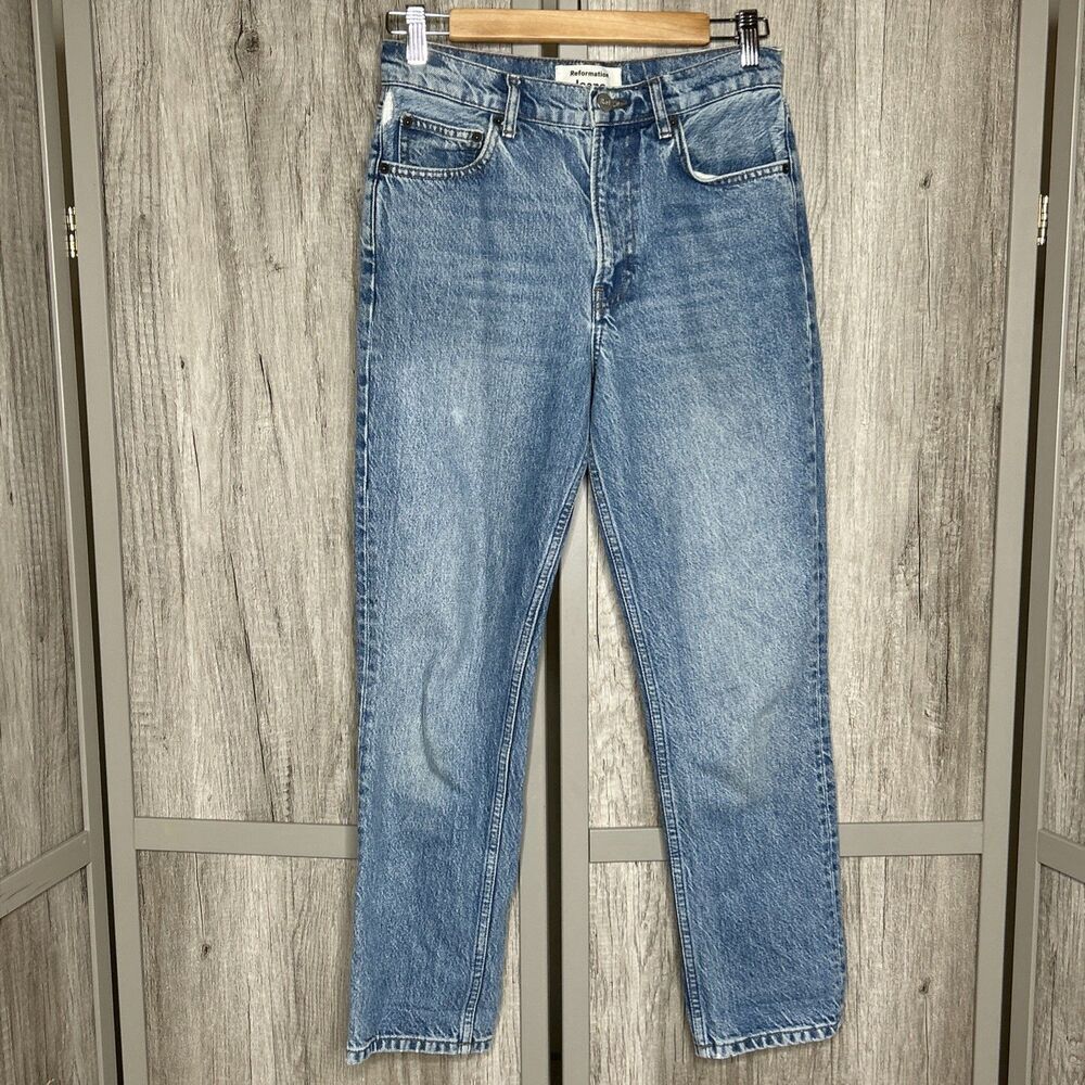 Reformation Julia Crop Jeans Blue Color Size 26